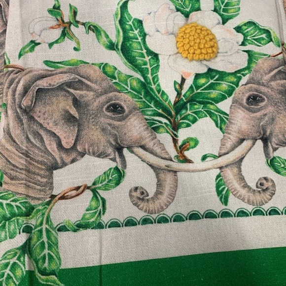 Anthropologie lou Rita elephant dish towel new without tags x1 - Picture 3 of 6